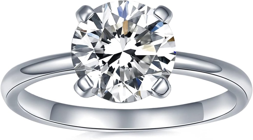 moissanite 1ct engagement ring