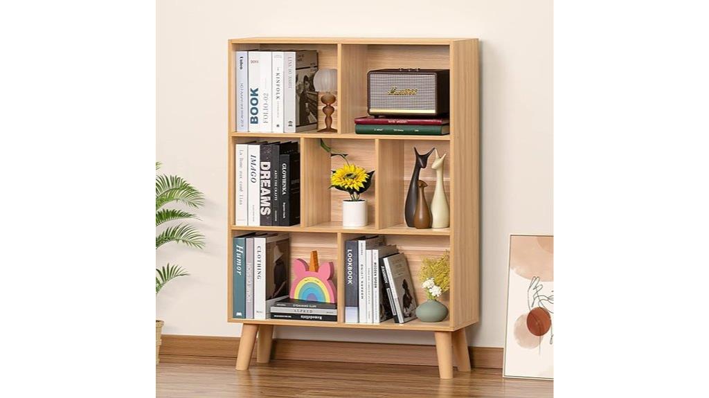 natural 3 tier wooden shelf