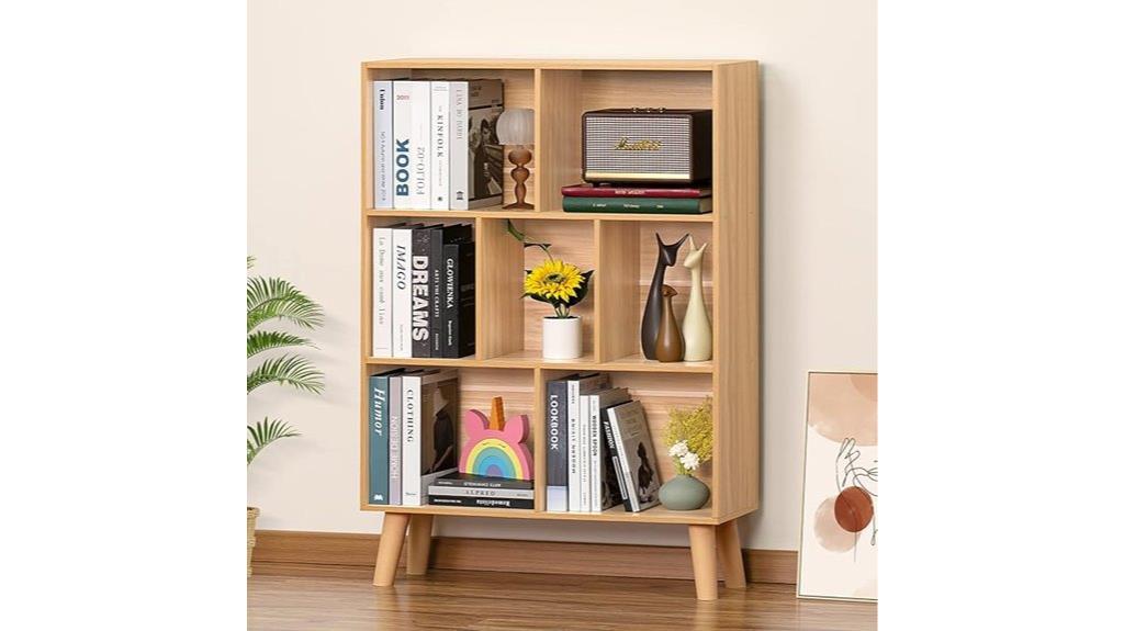 natural 3 tier wooden shelf