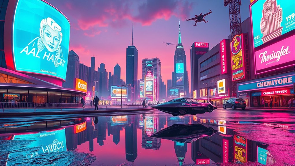 neon geometric glitch textures