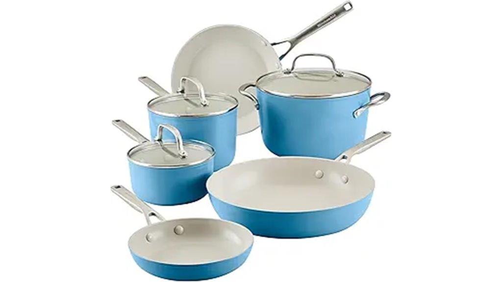 nine piece nonstick cookware