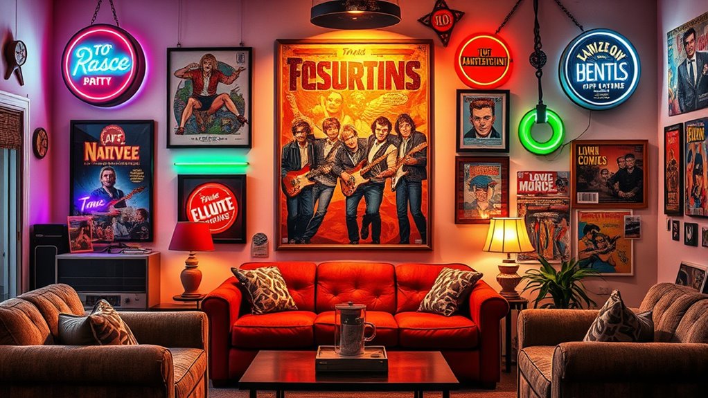 nostalgic pop culture display