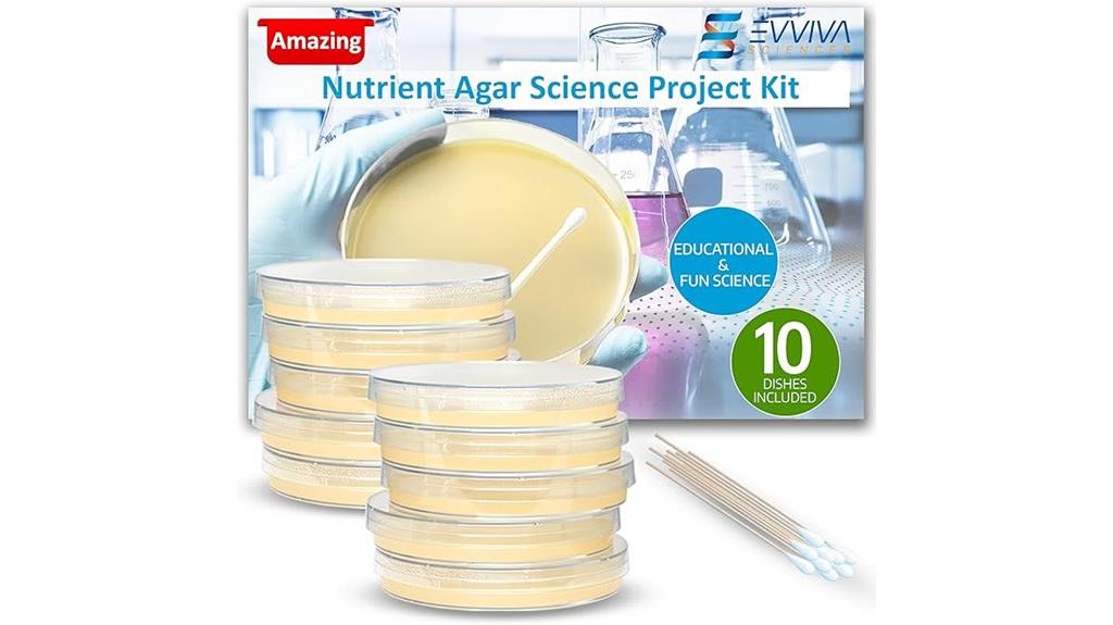 nutrient agar petri dishes