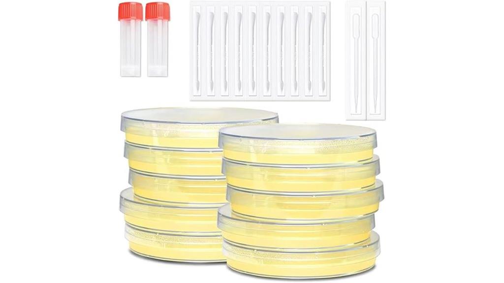 nutrient agar petri dishes