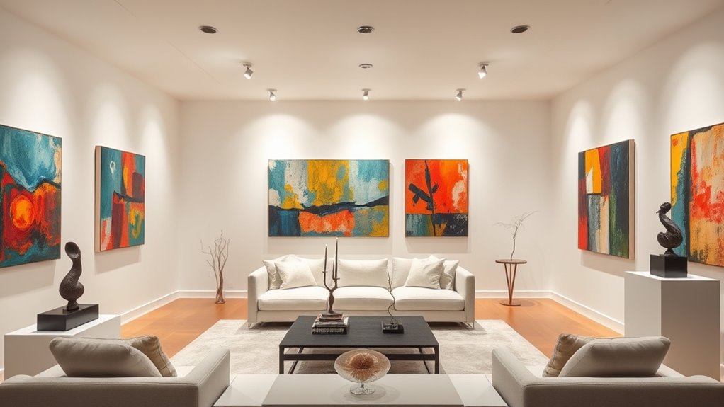 optimal lighting enhances artwork