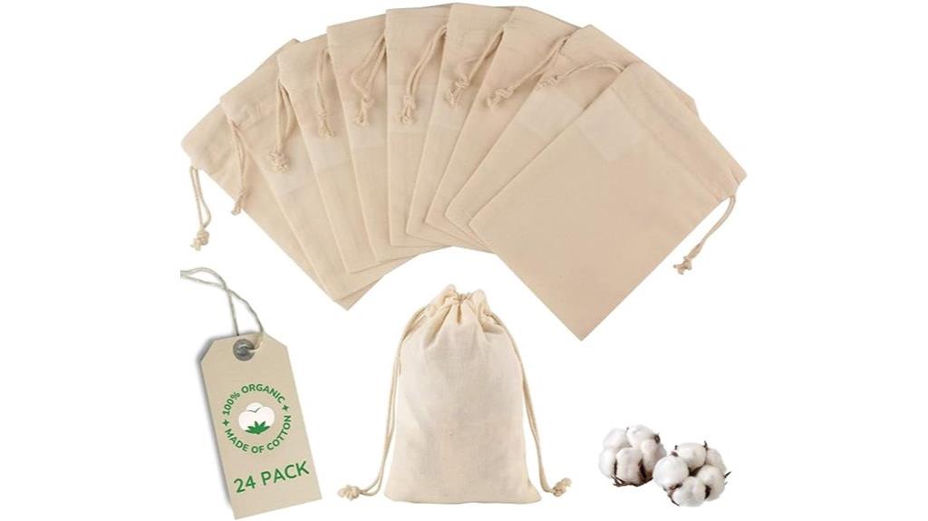 organic cotton muslin bags