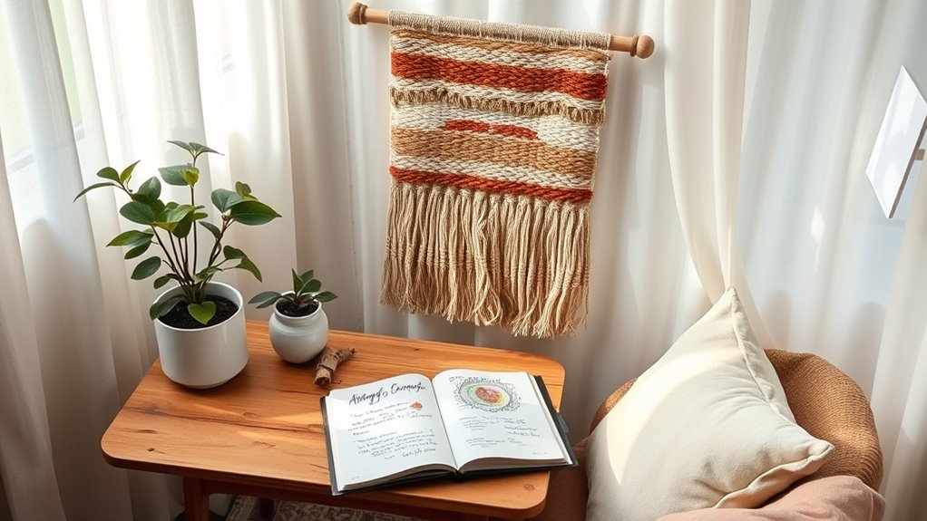 organized soothing art space