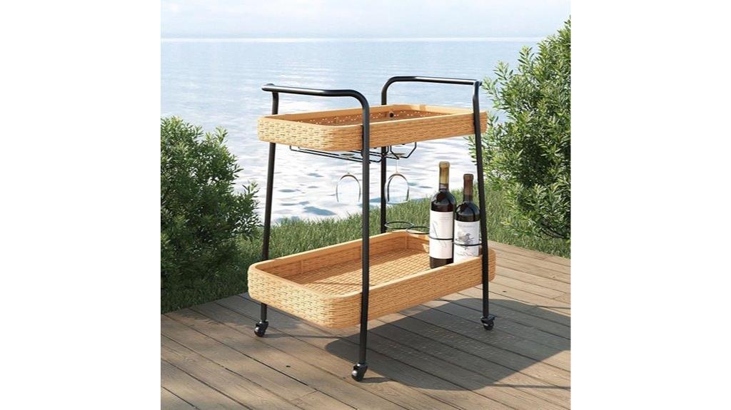 outdoor bar cart wheels