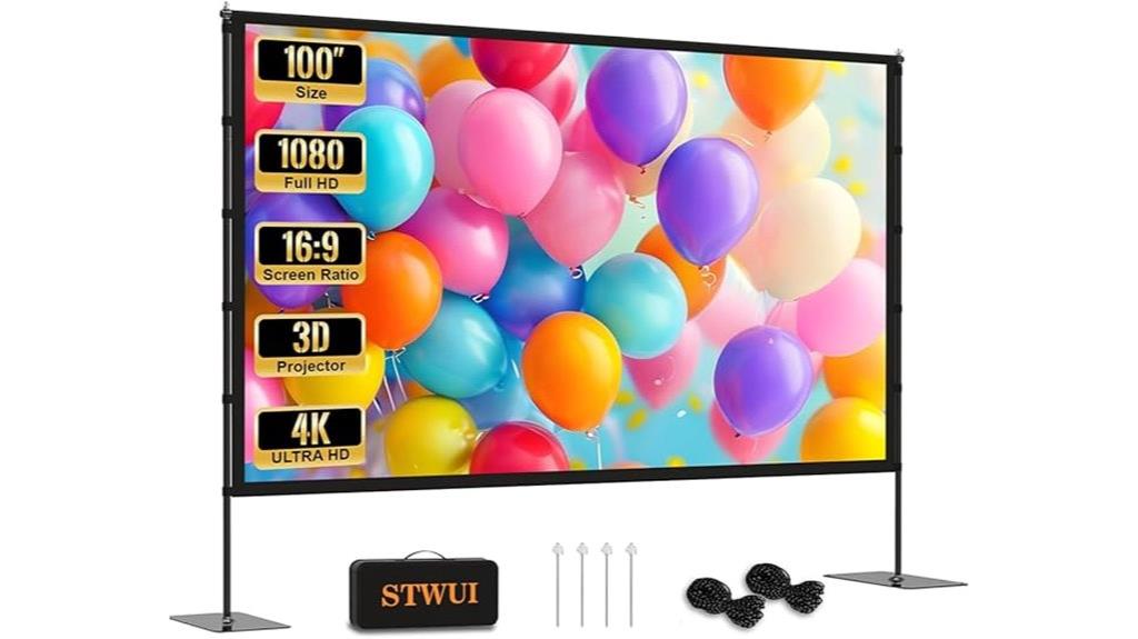 outdoor portable projector screen