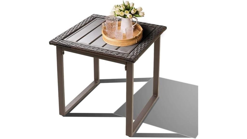 outdoor rattan patio tables