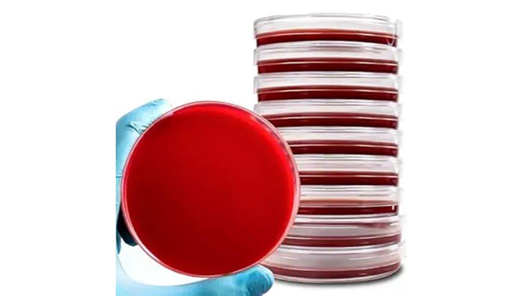 pack of ten blood agar plates