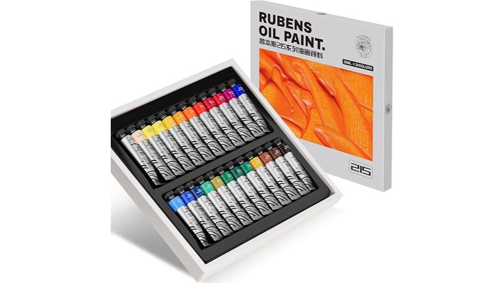 paul rubens 24 color oil paints