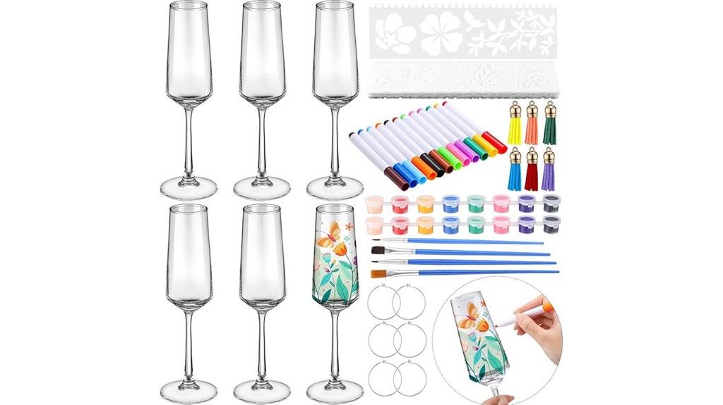 personalized wine glass craft kit