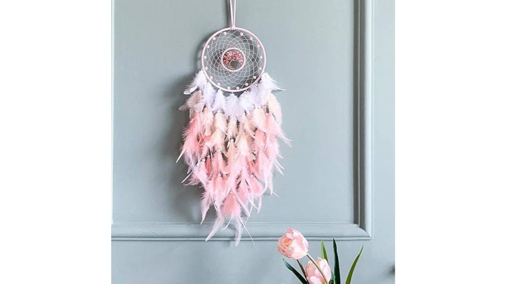 pink dreamcatcher tree decor