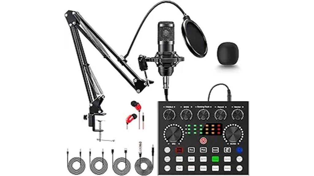 podcast microphone sound card