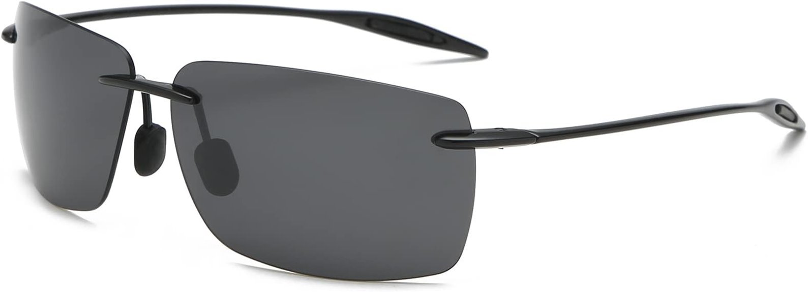 polarized frameless sun glasses