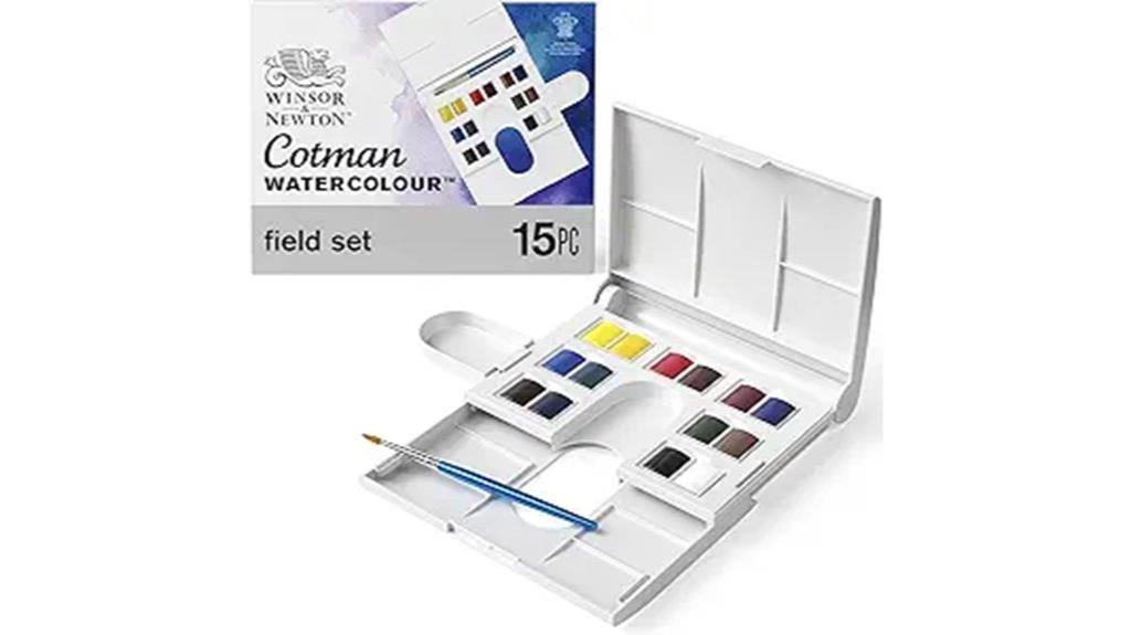 portable 14 pan watercolor set