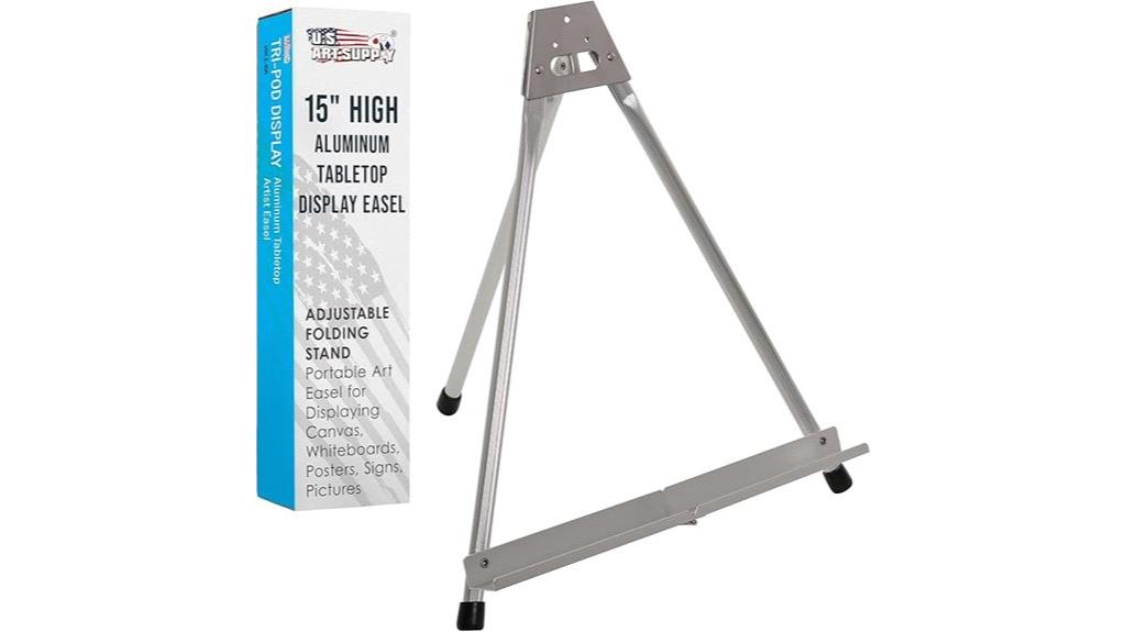 portable aluminum tabletop easel