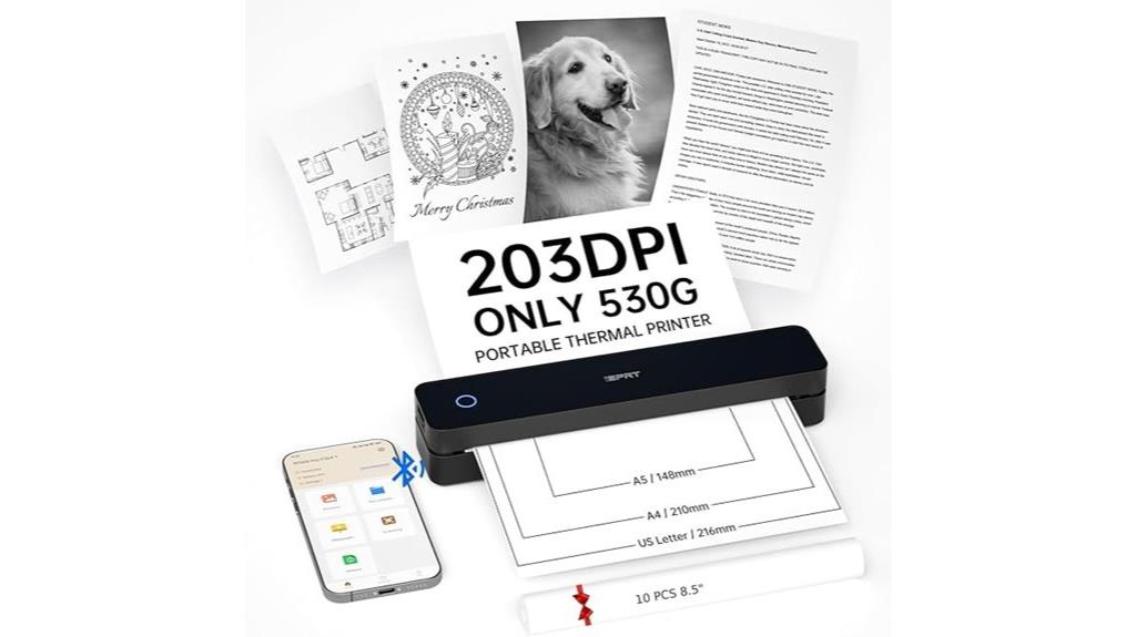 portable wireless thermal printer