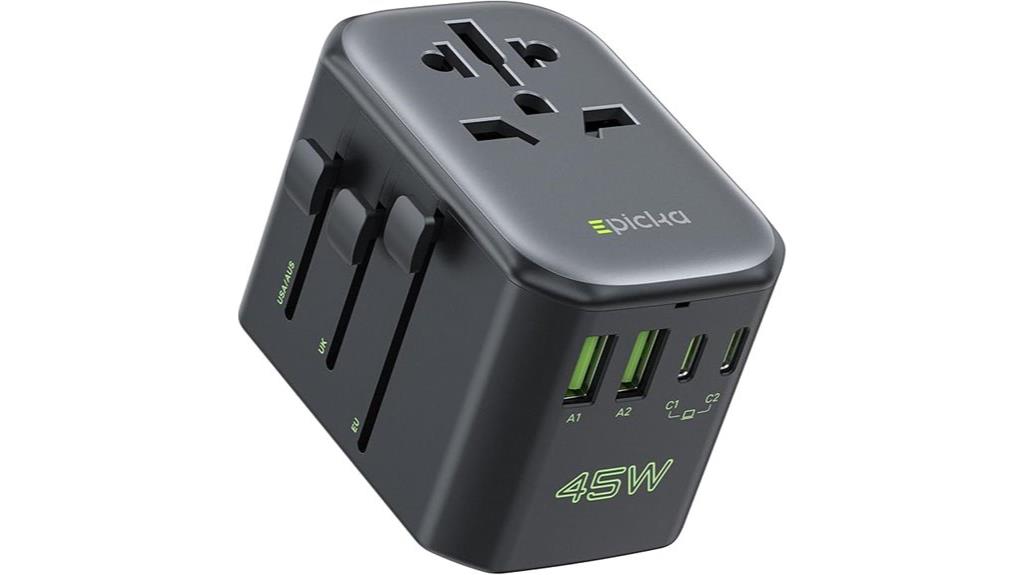 powerful portable travel adapter