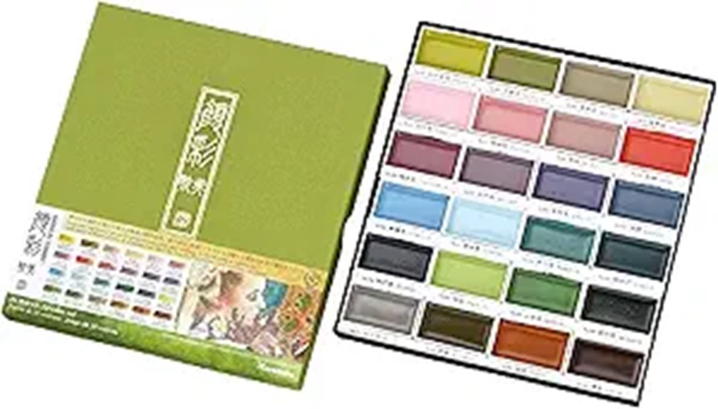 premium 24 color watercolor set