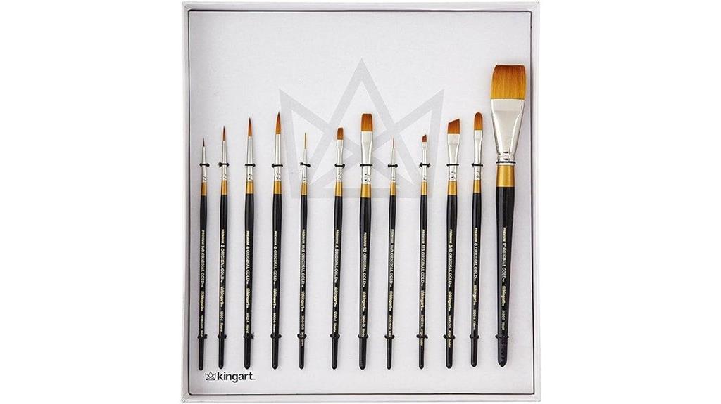 premium gold artist brush set