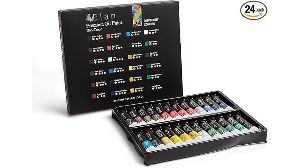 professional 24 color oil set