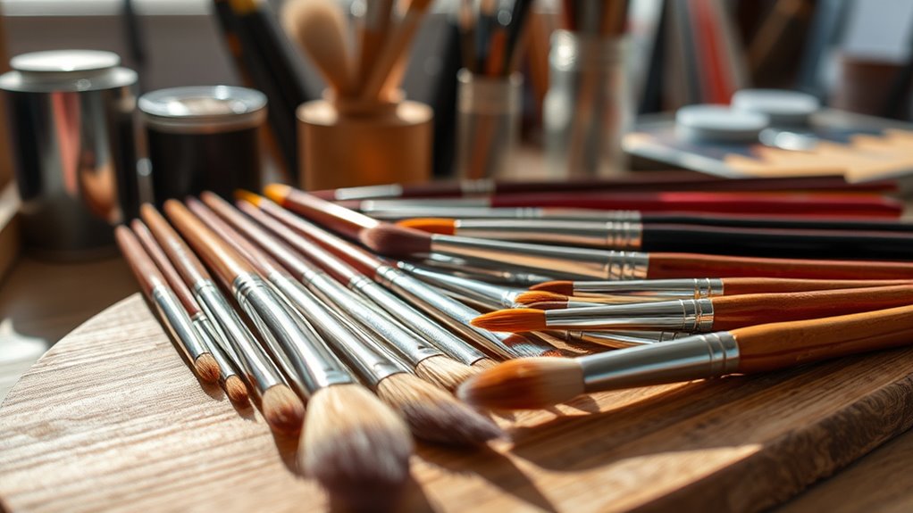 professional artist brush selection