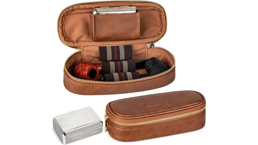 pu leather pipe case