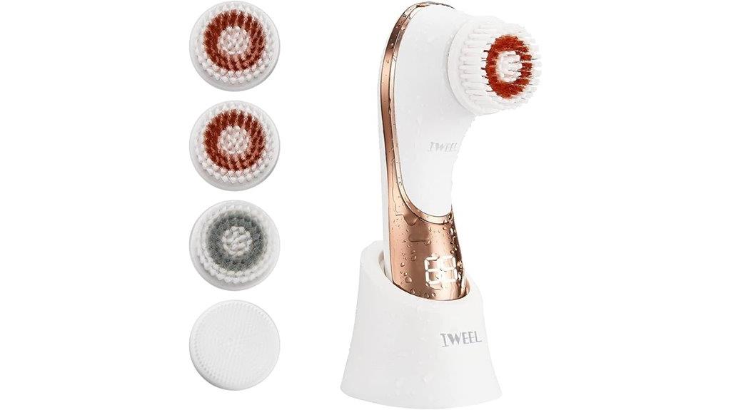 rechargeable waterproof facial scrubber