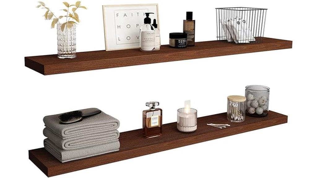 reclaimed wood wall shelves