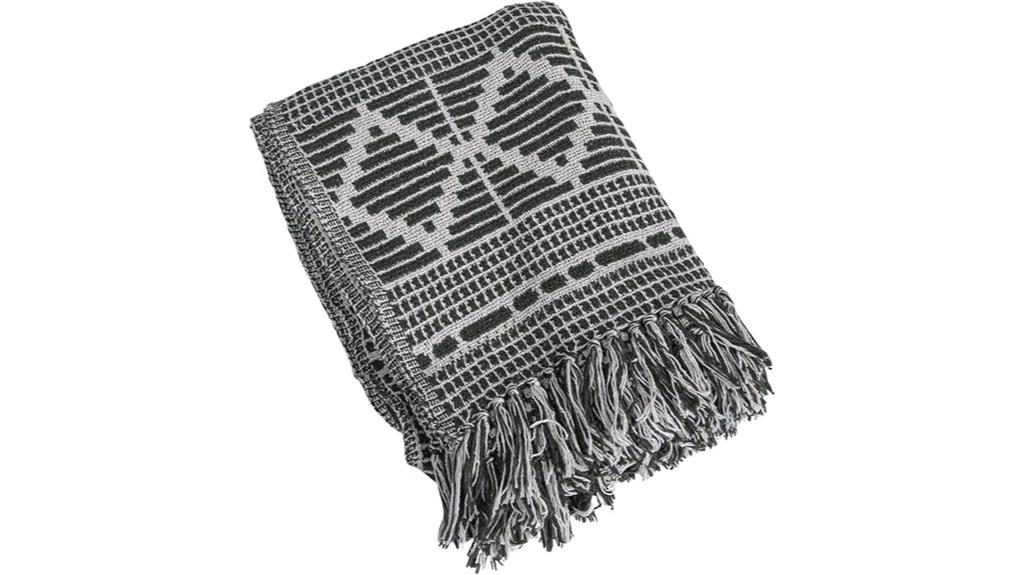 recycled cotton diamond throw