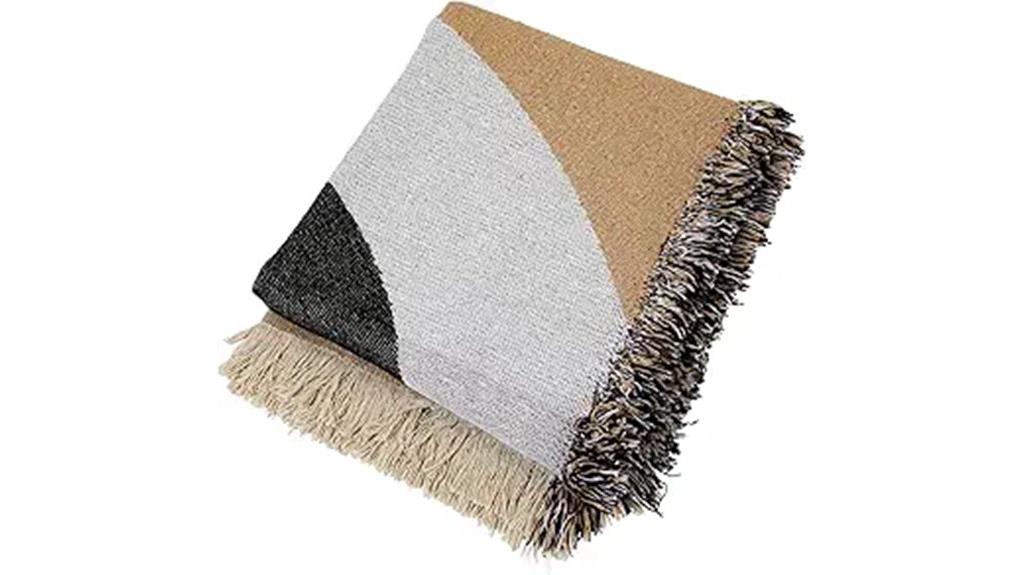 recycled cotton throw blanket