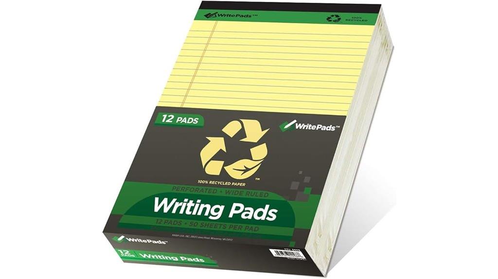recycled legal pads pack