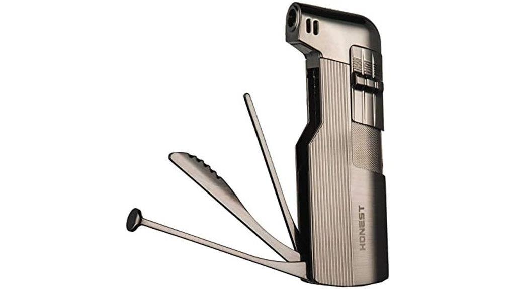 refillable black nickel pipe lighter