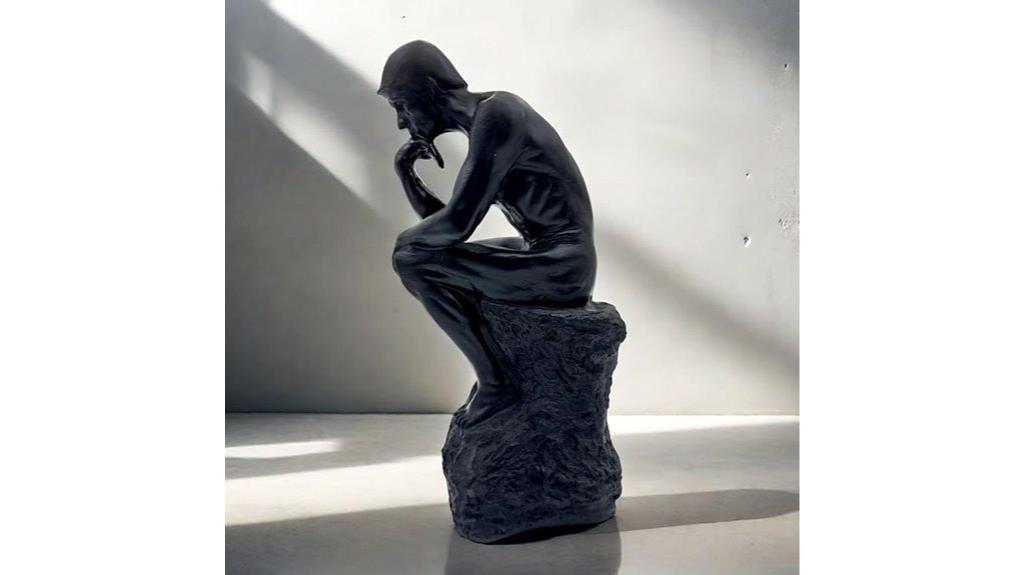 resin thinker man sculpture