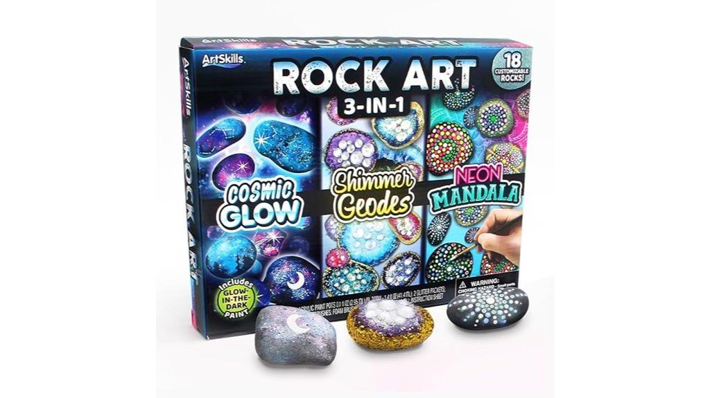 rock painting kit with geode