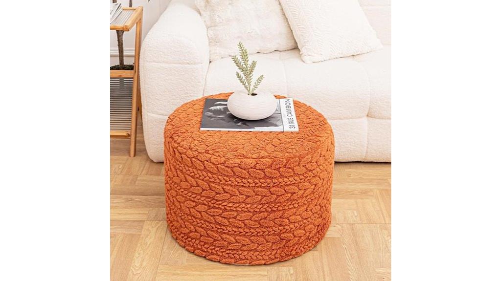 round boho floor ottoman