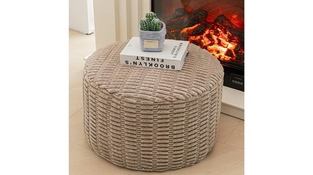round foam filled ottoman