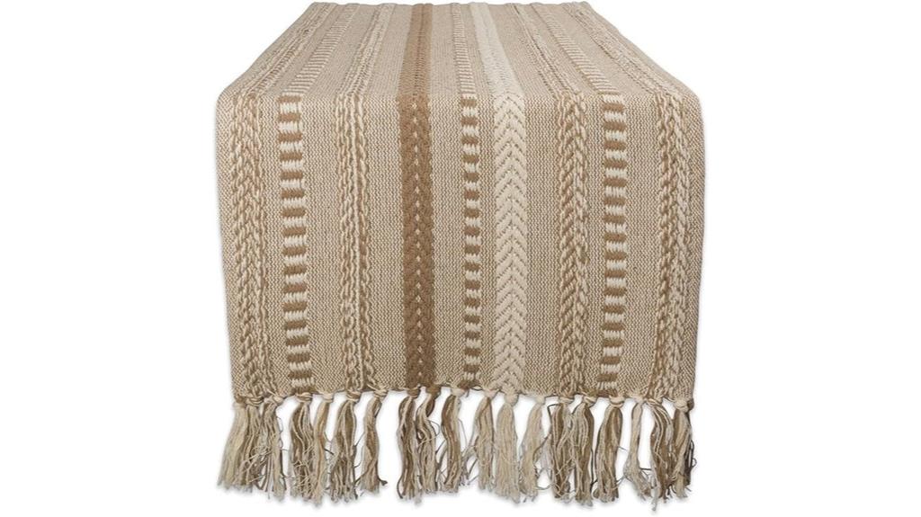rustic braided stripe runner