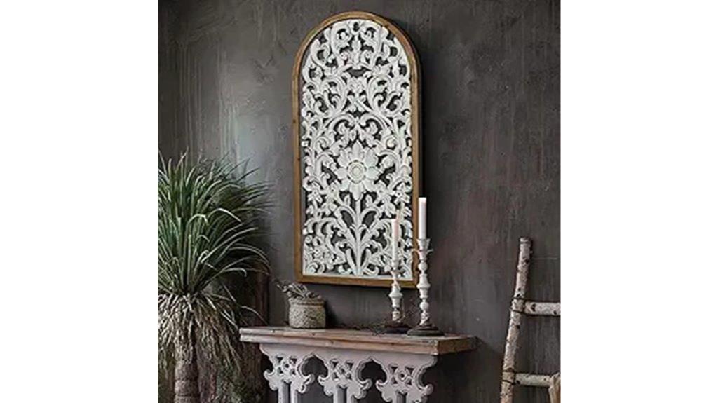 rustic floral wood art