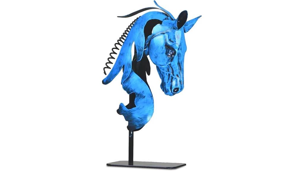 rustic handmade horse sculpture