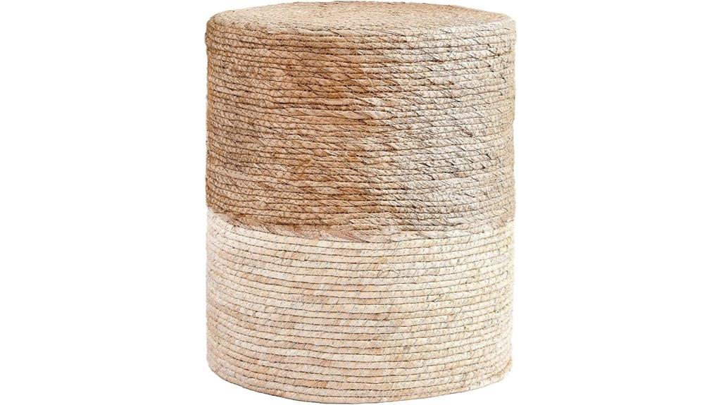 seagrass ottoman with frame