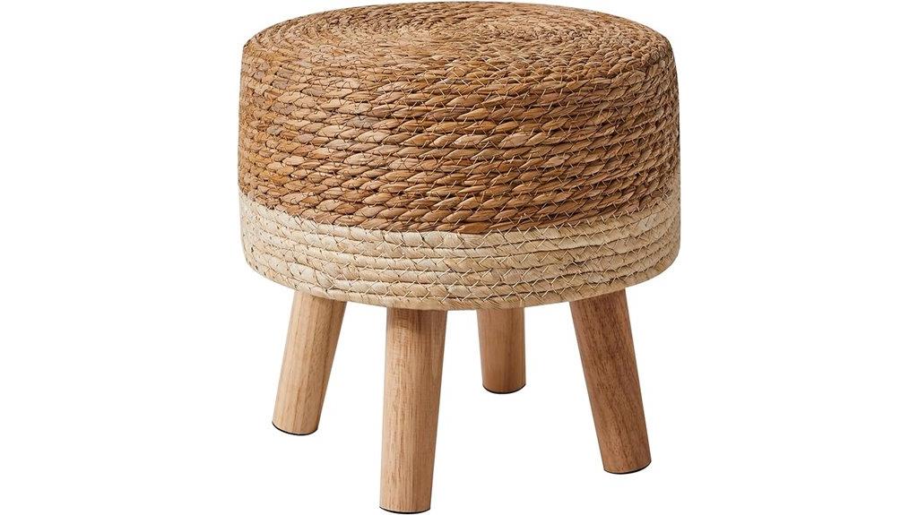 seagrass round footstool