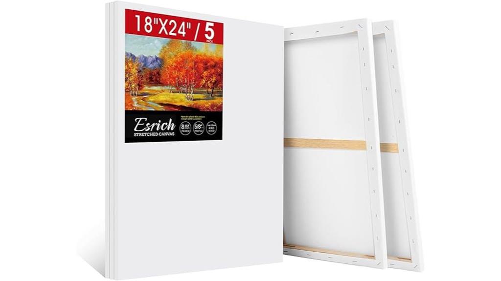 set of five 18x24 canvases