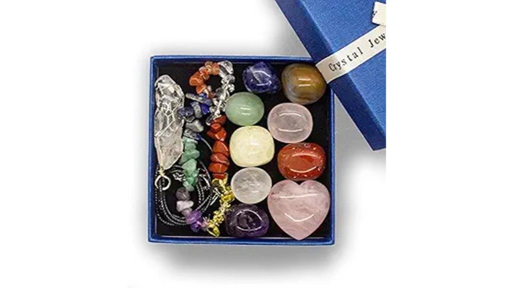 set of healing crystals