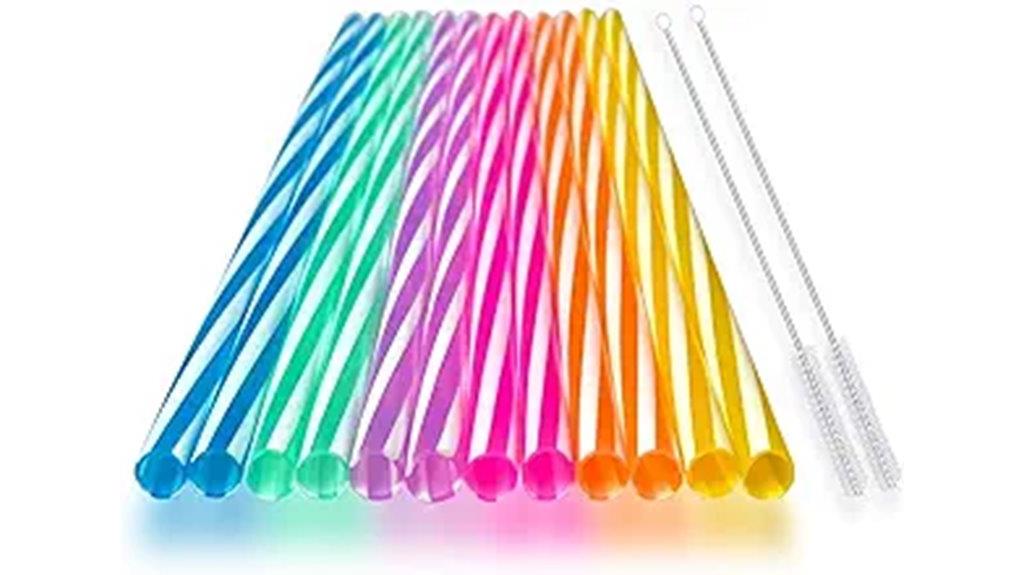 silicone straws reusable pack