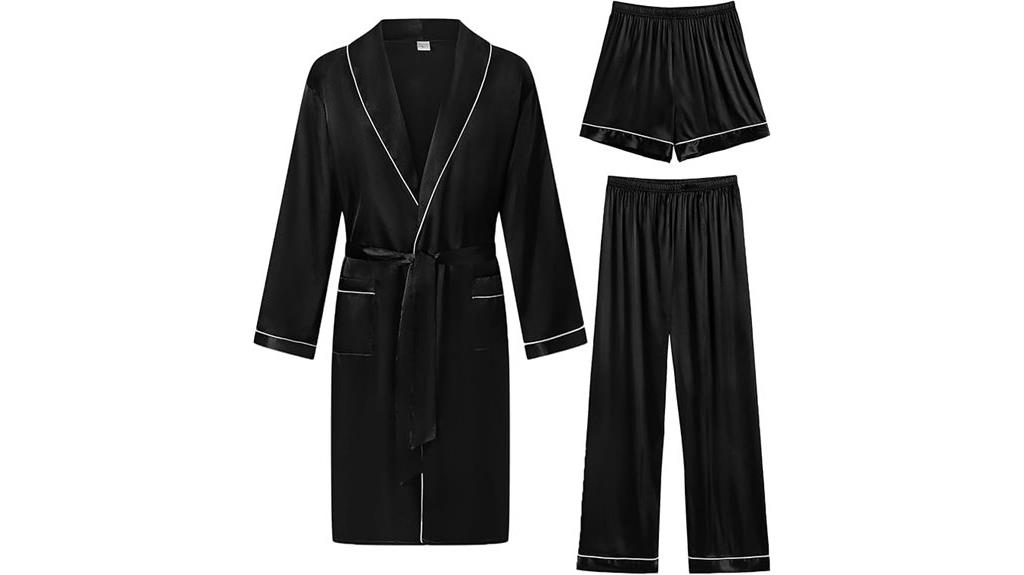 silky satin kimono set