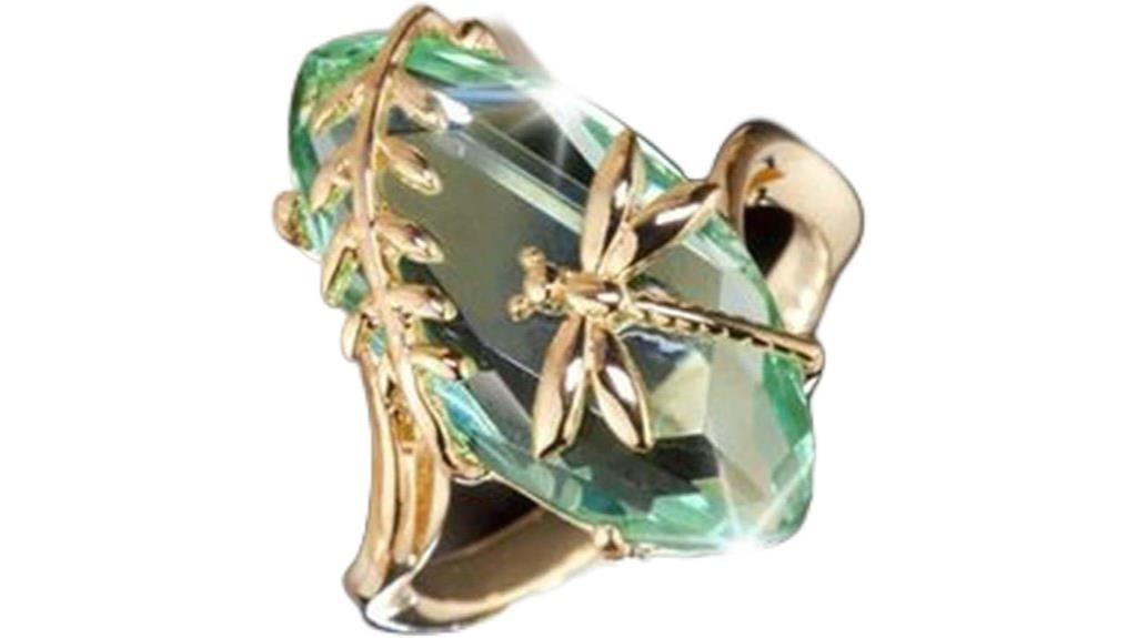 silver dragonfly ring