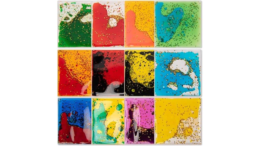 six inch liquid sensory tiles